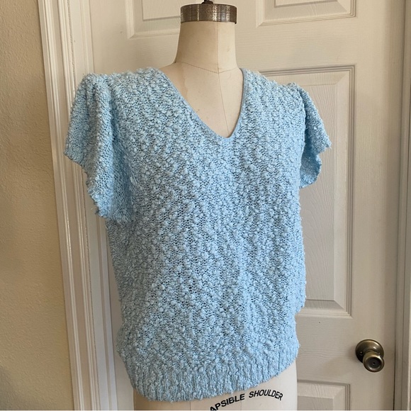 Vintage Diane von Furstenberg nubby scooped v-neck, size M - Picture 1 of 14